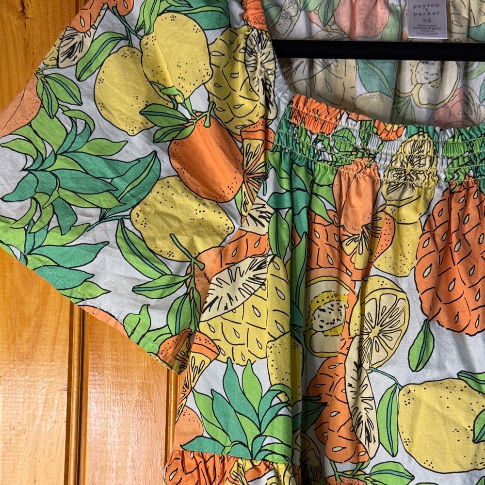 Peyton&Parker 100% Cotton Colorful Floral Midi Dress - Picture 3 of 5